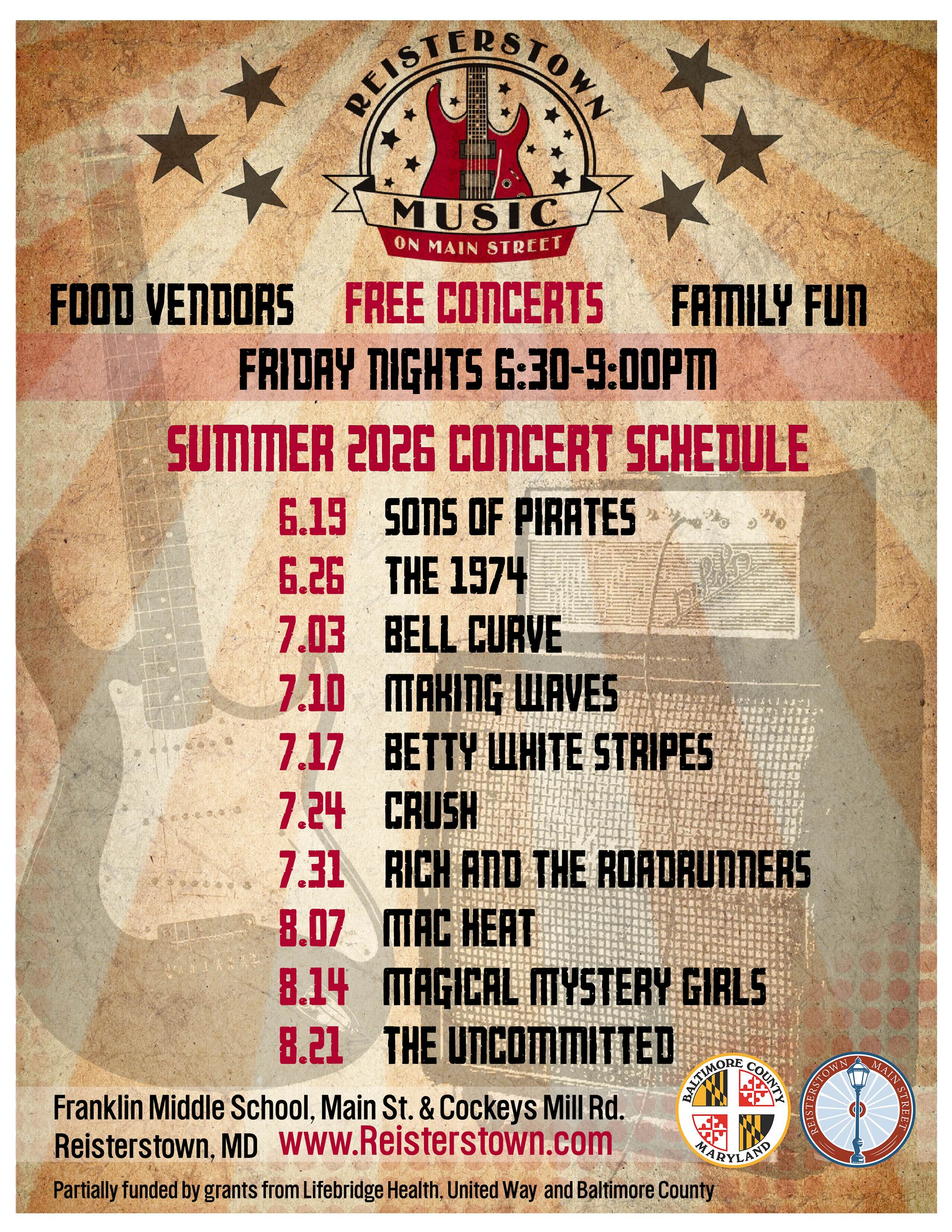 Music on Main 2026 Flyer