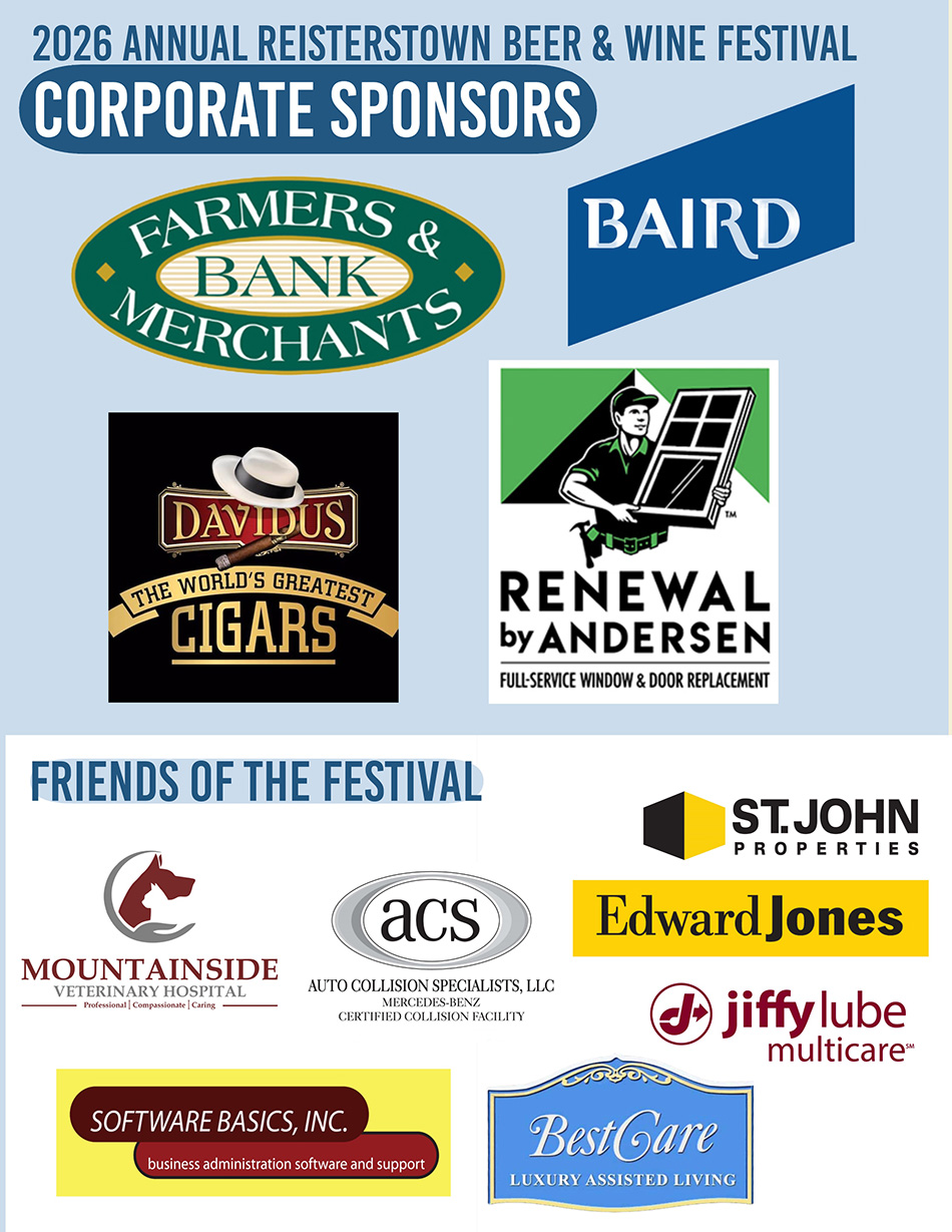 2026 Reisterstown Beer & Wine Festival Sponsors